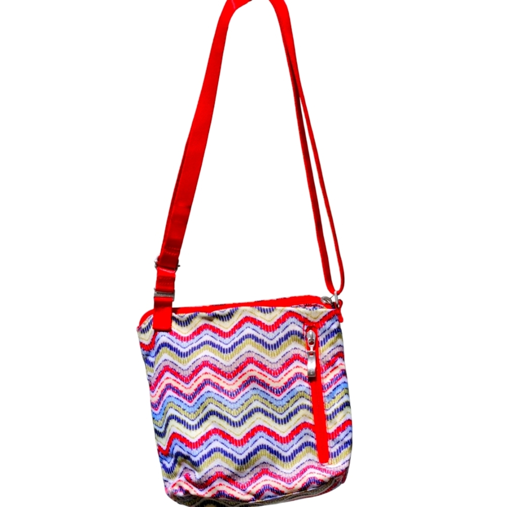 Baggallini Colorful Zigzag Patterned Crossbody Bag - image 2